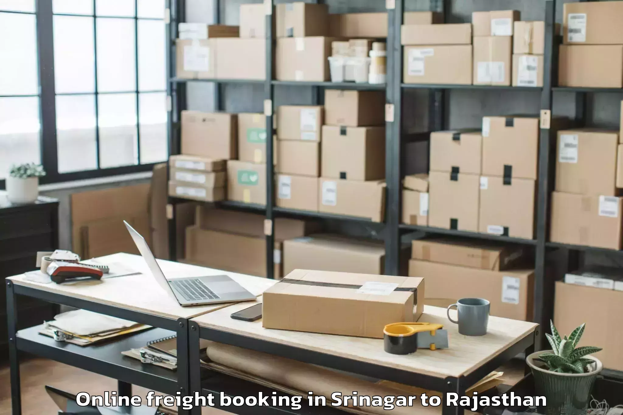 Efficient Srinagar to Nathdwara Online Freight Booking